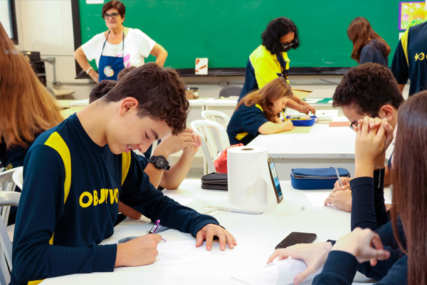 Alunos em sala de aula