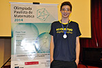Lucas Pereira Galvão de Barros participará da Olimpíada de Matemática da Romênia