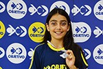Cerimônia de premiação dos alunos do Objetivo medalhistas na OBA, na OBR e na OBI