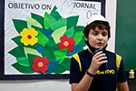 OBJETIVO ON: alunos nos preparativos para a mostra de trabalhos interdisciplinares                  