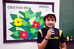 OBJETIVO ON: alunos nos preparativos para a mostra de trabalhos interdisciplinares                  