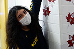 OBJETIVO ON: alunos nos preparativos para a mostra de trabalhos interdisciplinares                  